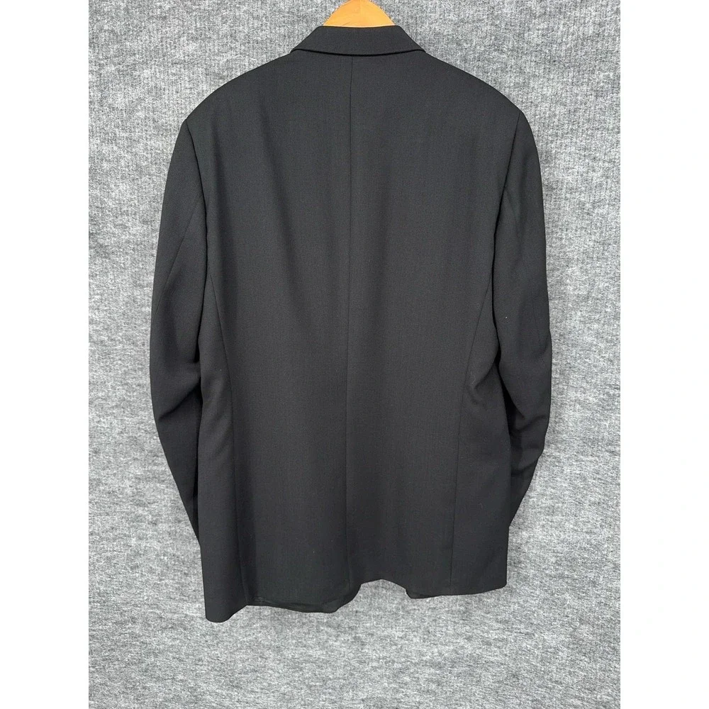 Pronto Uomo Suit Jacket Mens 42 Tall Black Wool 3 Button Notch Lapel Canada